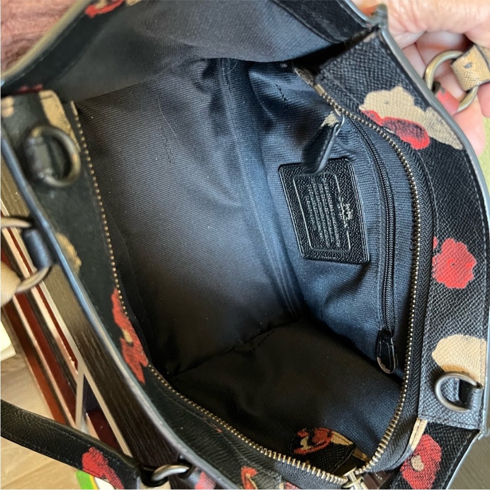 Coach Crosby Black Floral Bag - Picture 4 of 10